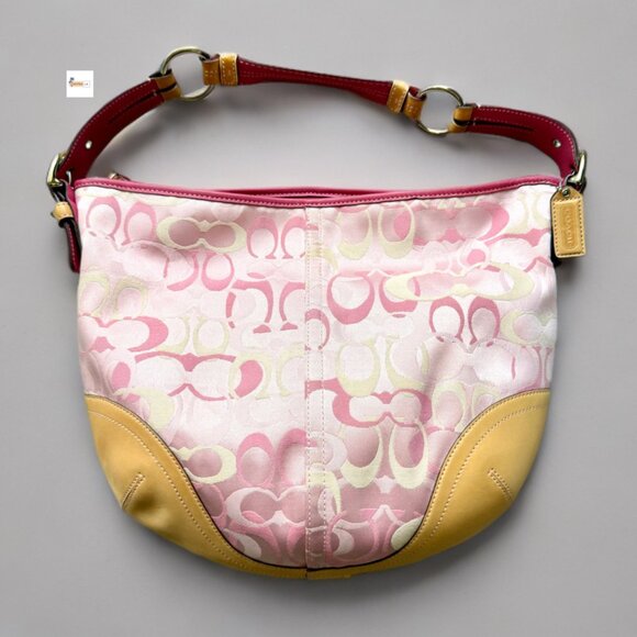 Coach Handbags - Coach Y2K Pink Optic Signature Large Soho Shoulder Bag 1851